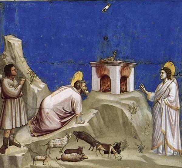 GIOTTO di Bondone Joachim-s Sacrificial Offering oil painting picture